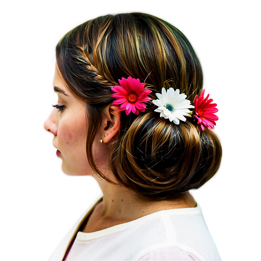 Floral Hair Clip Art Png 92