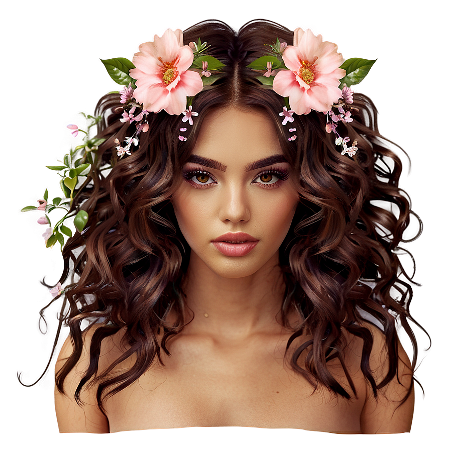 Floral Hair Clipart Png 74