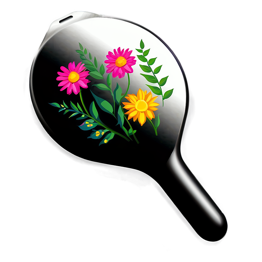 Floral Hand Mirror PNG blr12 PNG image with a transparent background, free high-resolution download