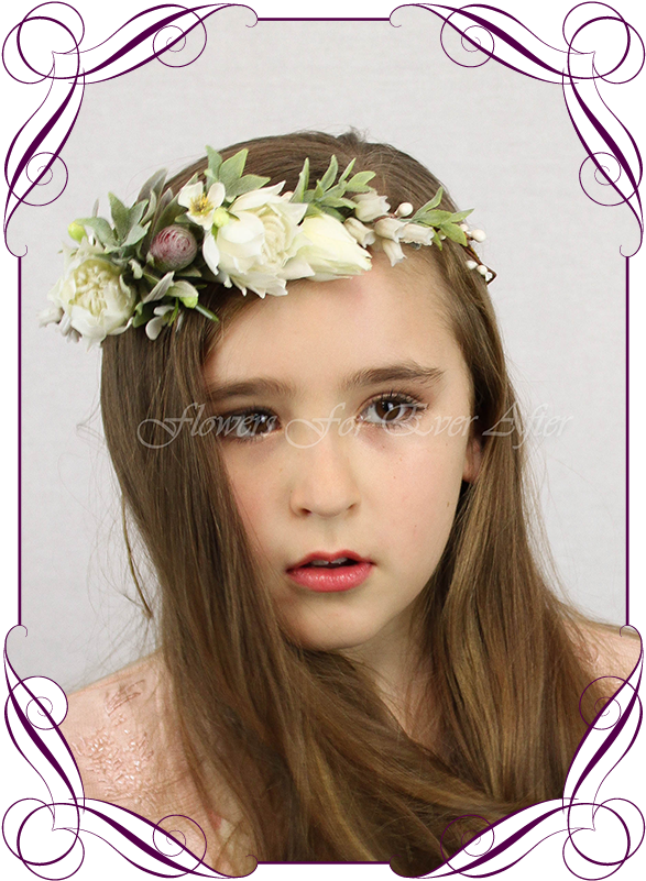 Floral Headband Girl Portrait