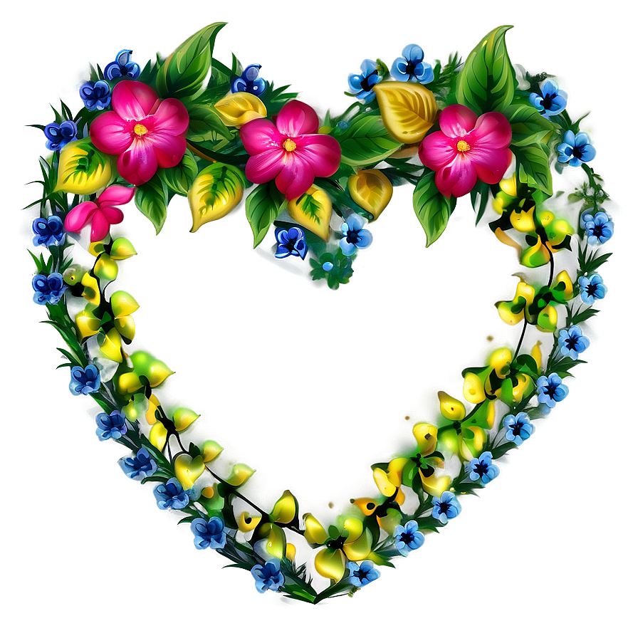 Floral Heart Clipart Decoration PNG 05252024 PNG with transparent background