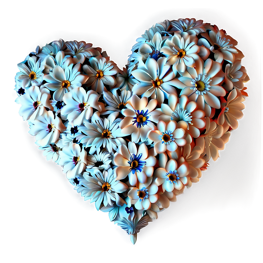 Floral Heart Clipart Decoration PNG 86 PNG with transparent background