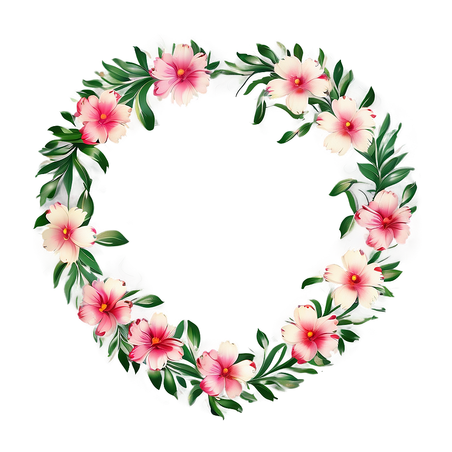 Floral Heart Clipart Decoration Png 89