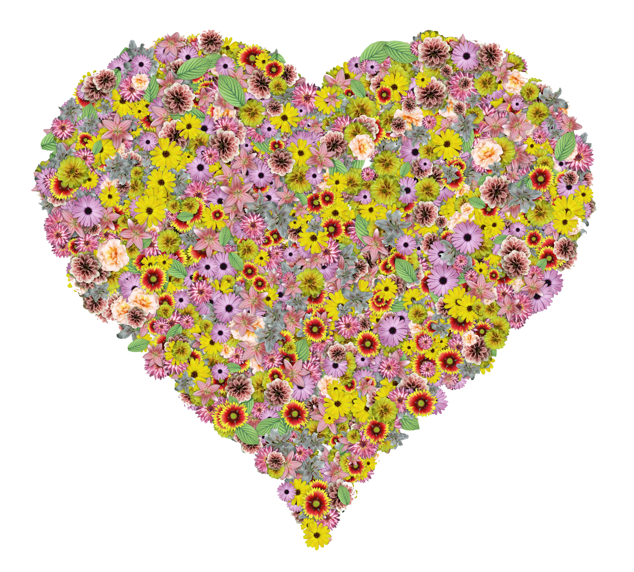 Floral Heart Composition