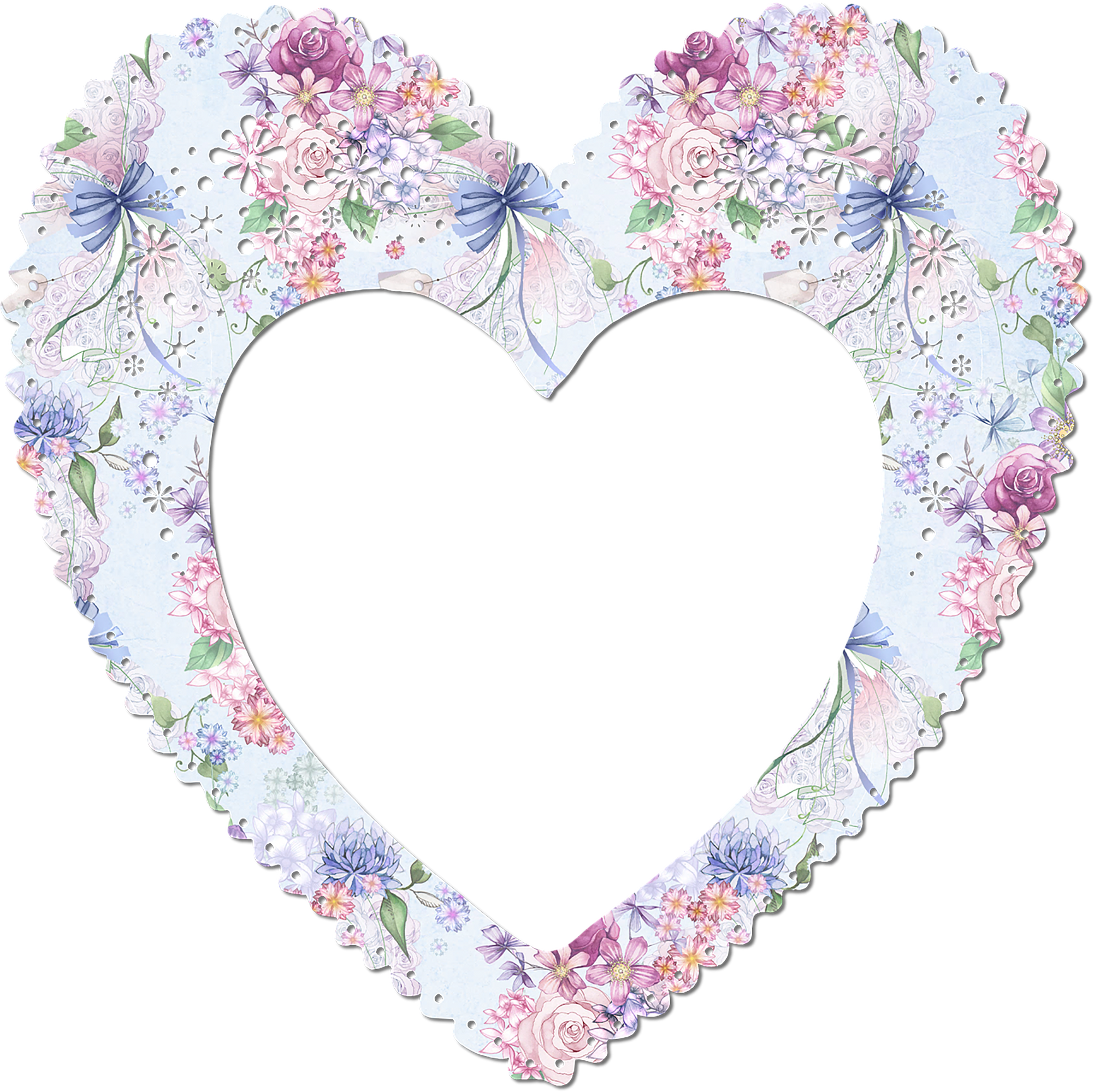 Floral Heart Photo Frame