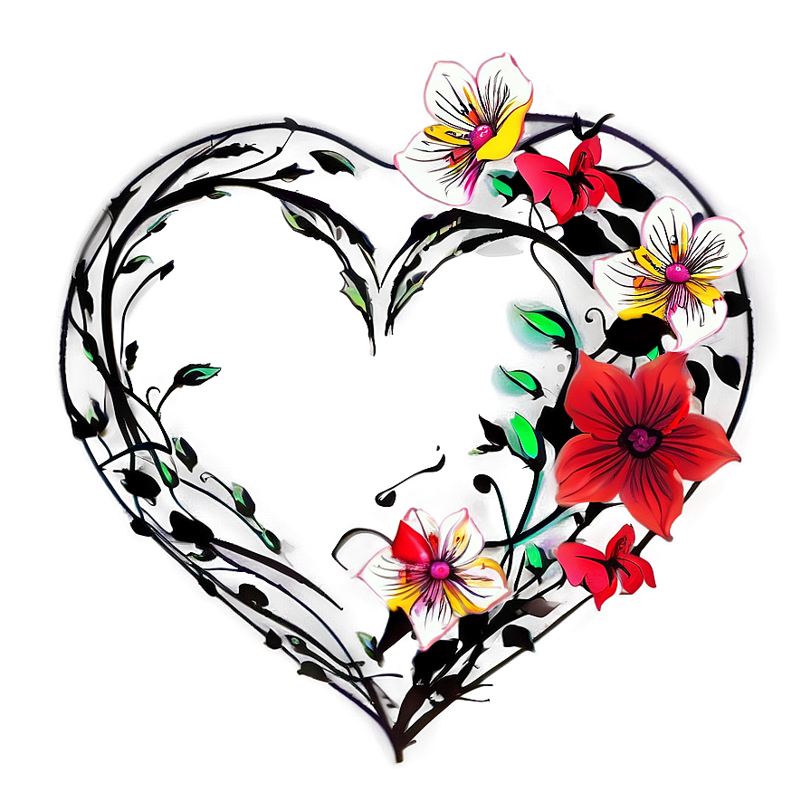 Floral Heart Png 04292024