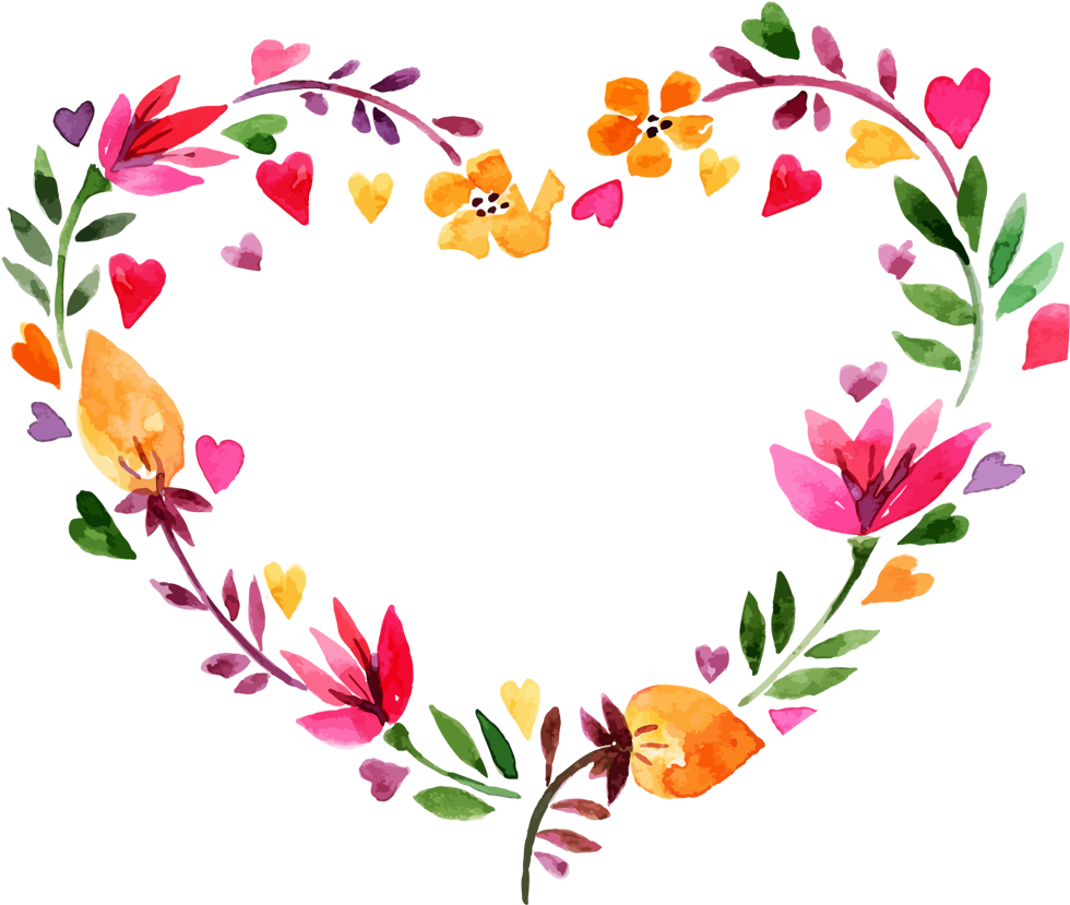 Floral_ Heart_ Wreath_ Watercolor