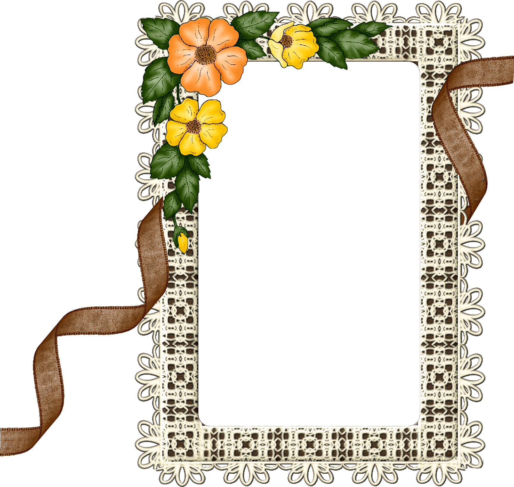 Floral Invitation Frame