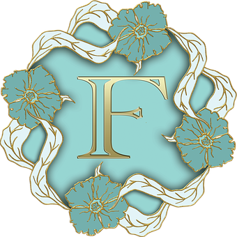 Floral Letter F Design