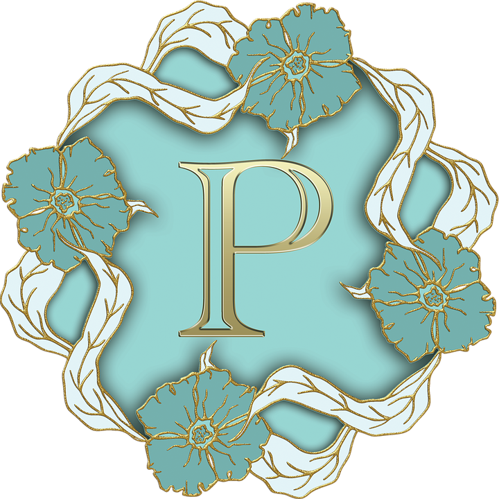 Floral Letter P Design