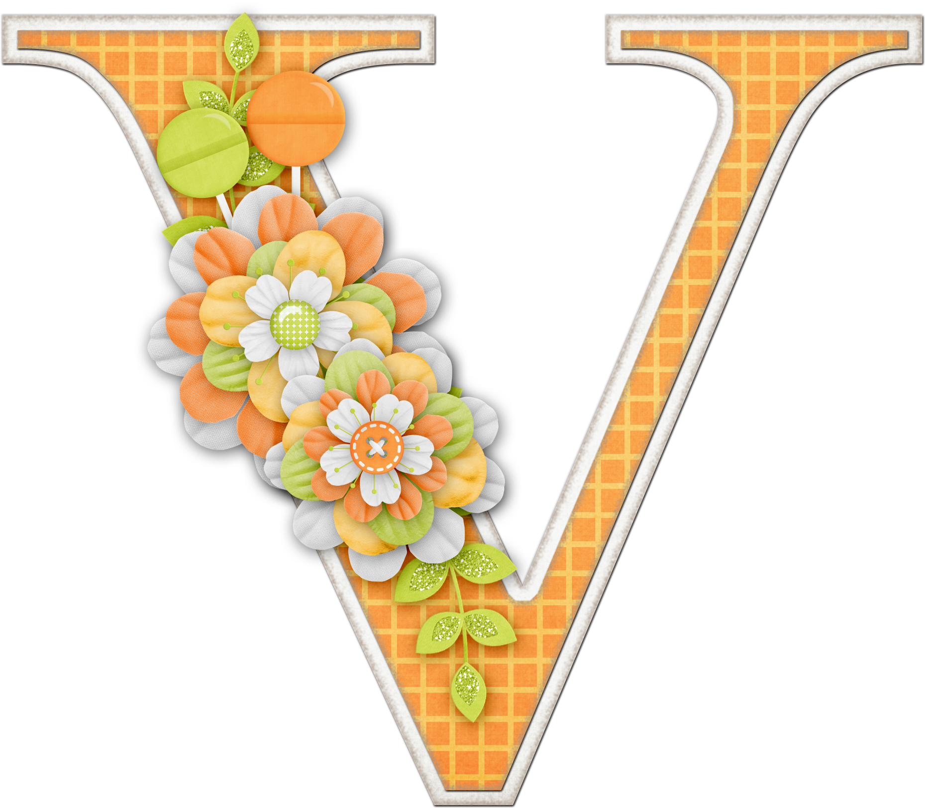 Floral Letter Y Design