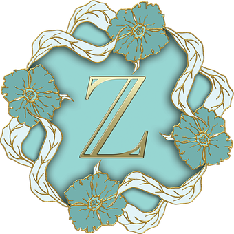 Floral Letter Z Design