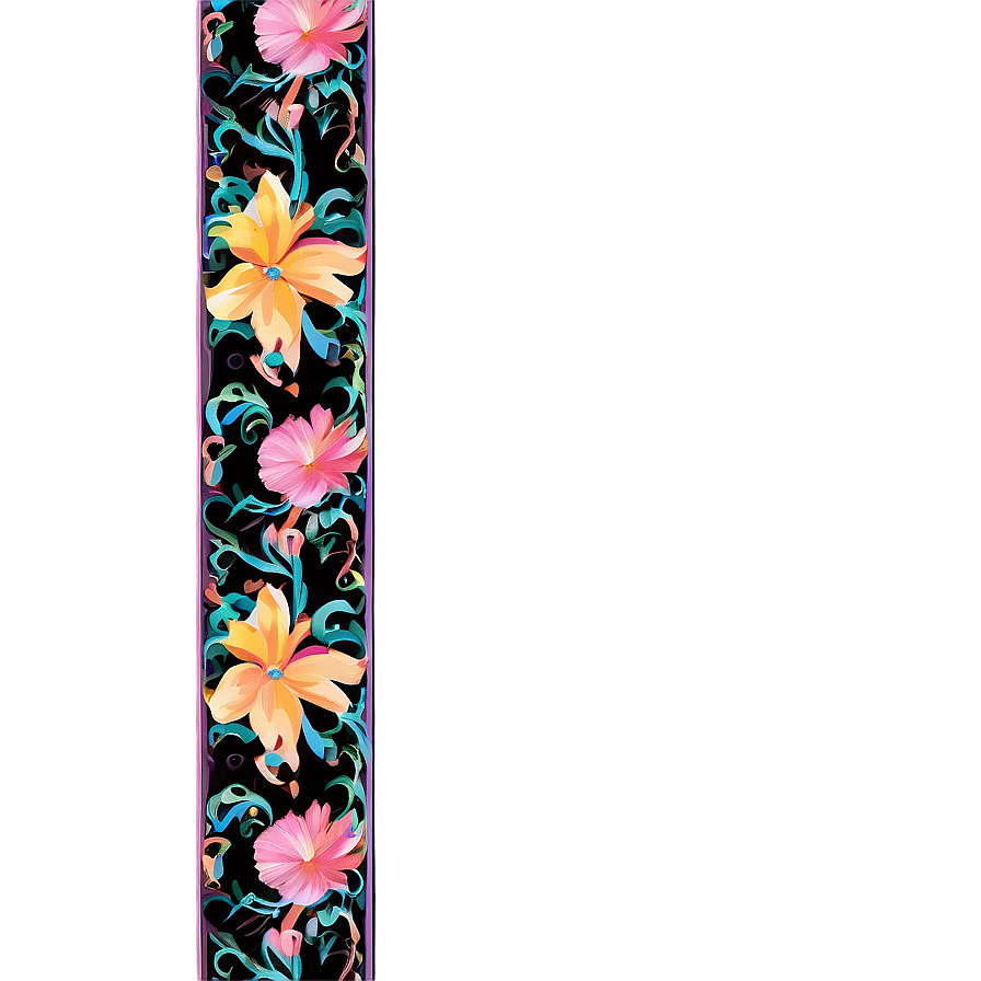 Floral Line Border Pattern Png 91