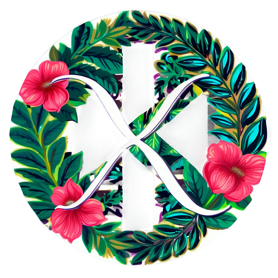 Floral Monograms Stickers Png Chq