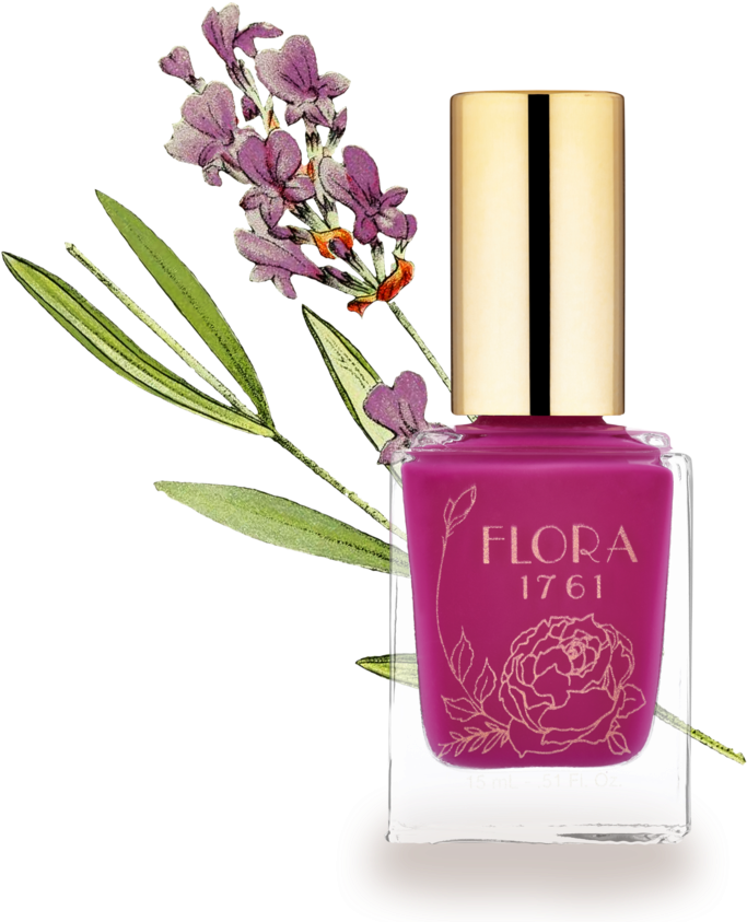 Floral Nail Polish Bottle