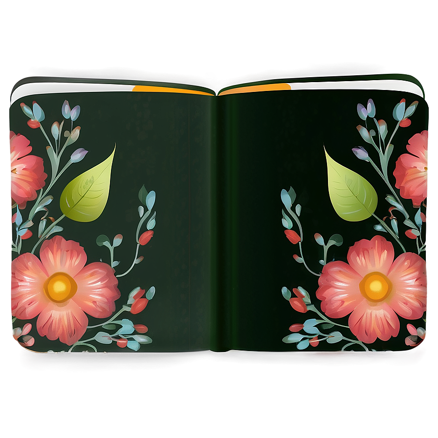 Floral Notebook Cover Png 10