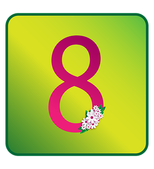 Floral Number Eight Icon