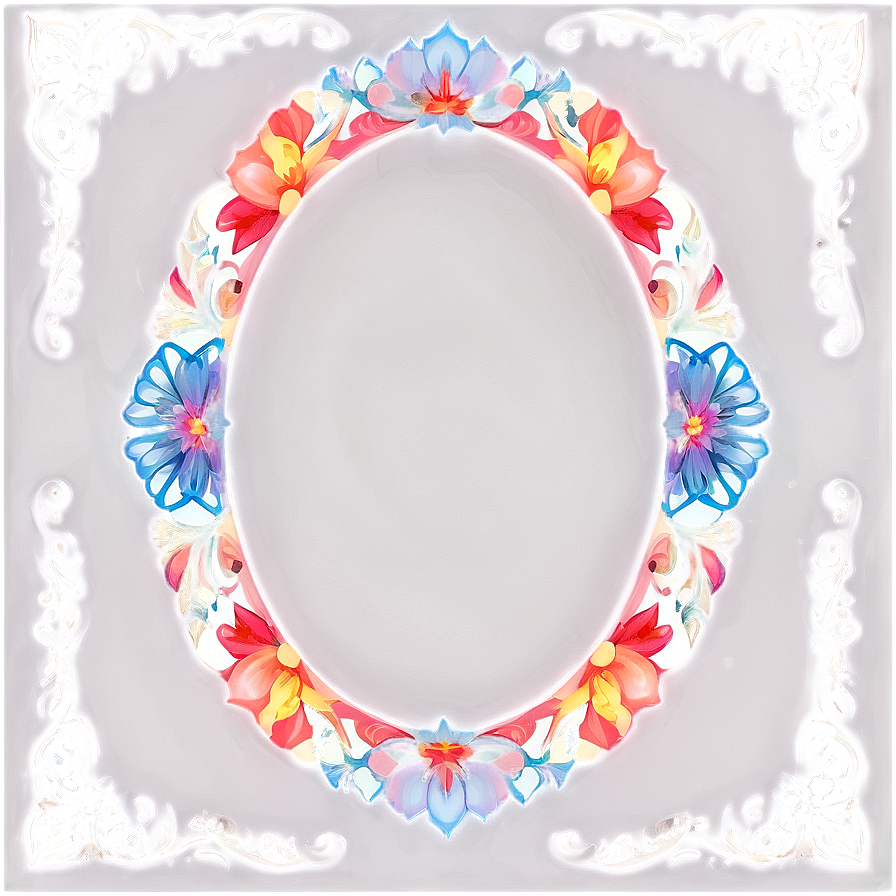 Floral Oval Frame PNG elv64 PNG image with a transparent background, free high-resolution download