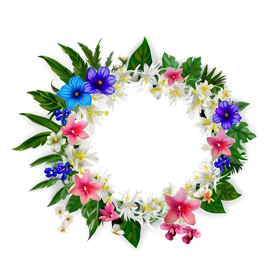 Floral Paradise Frame Png 60