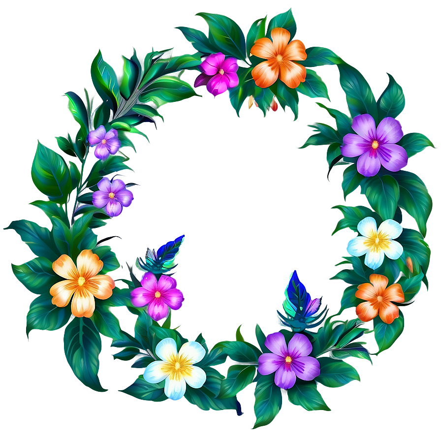 Floral Paradise Frame Png Lxu