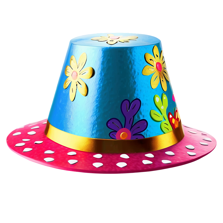 Floral Party Hat Png Yri27