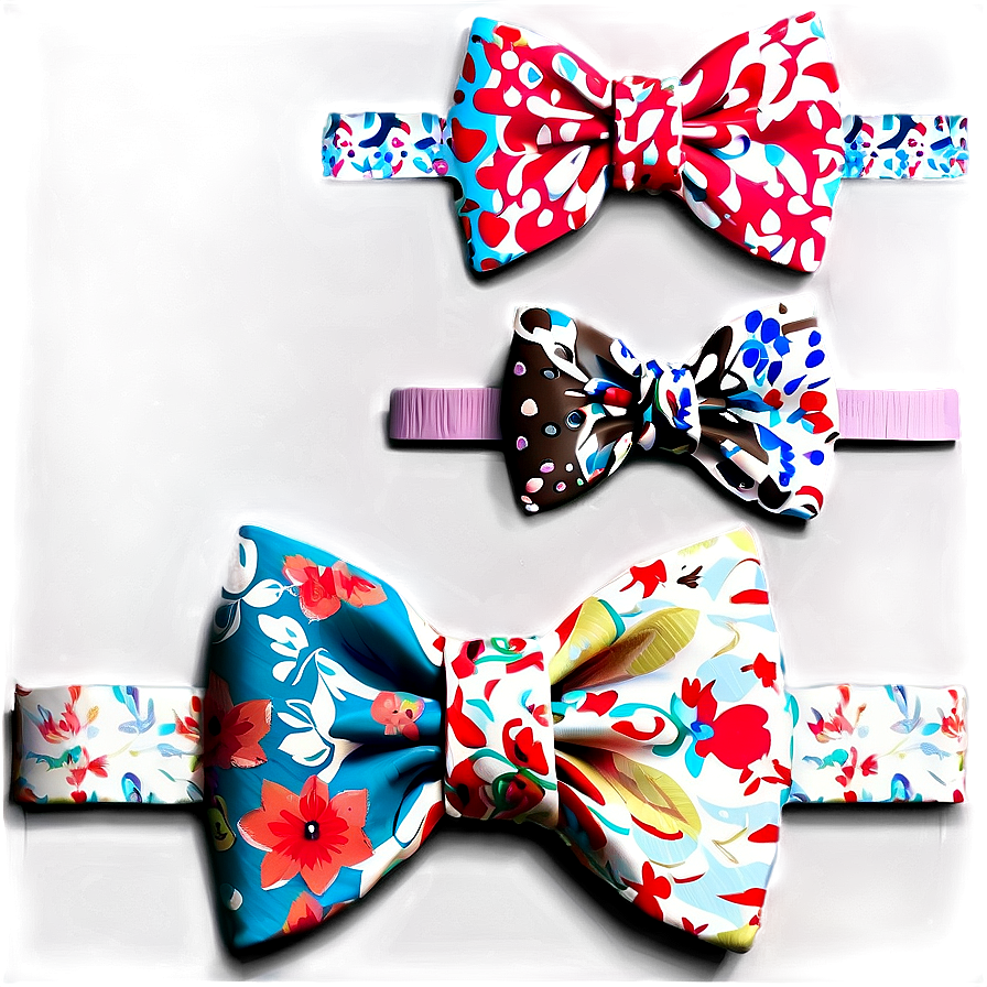 Floral Pattern Bow Tie PNG 15 PNG image with a transparent background, free high-resolution download