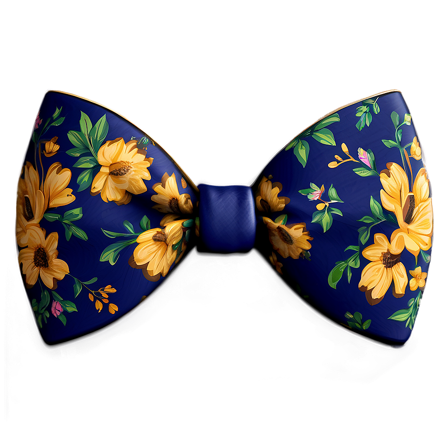 Floral Pattern Bow Tie PNG wwp PNG image with a transparent background, free high-resolution download