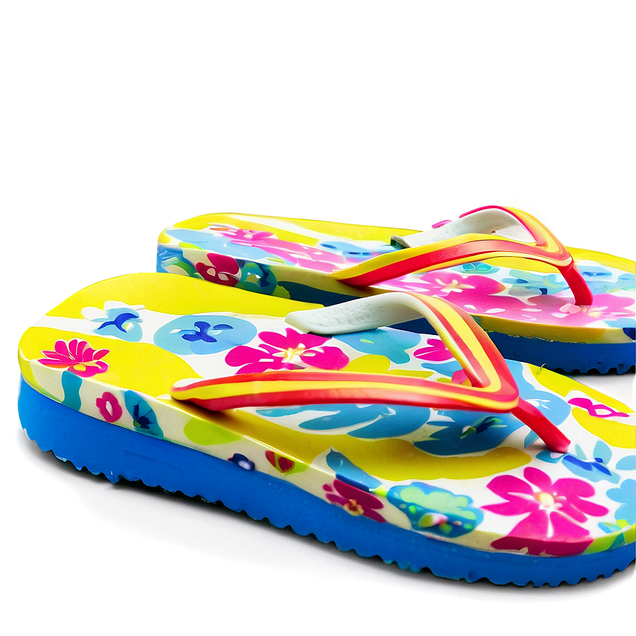 Floral Pattern Flip Flop Png Lfl