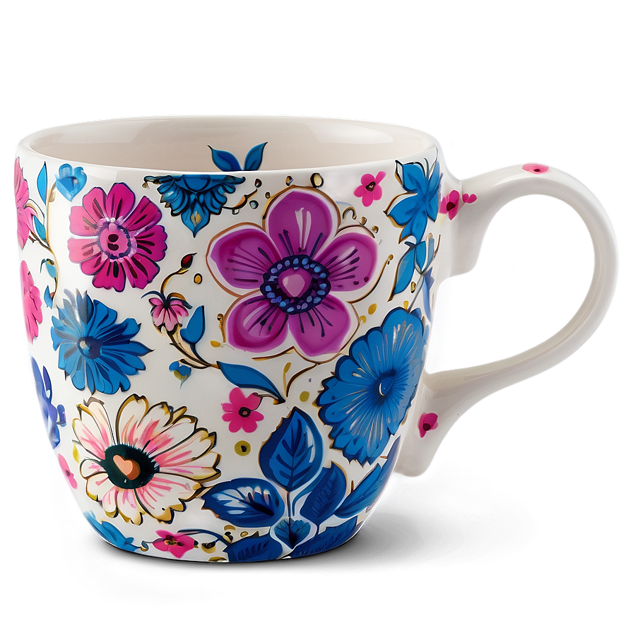 Floral Pattern Mug Png Qlp