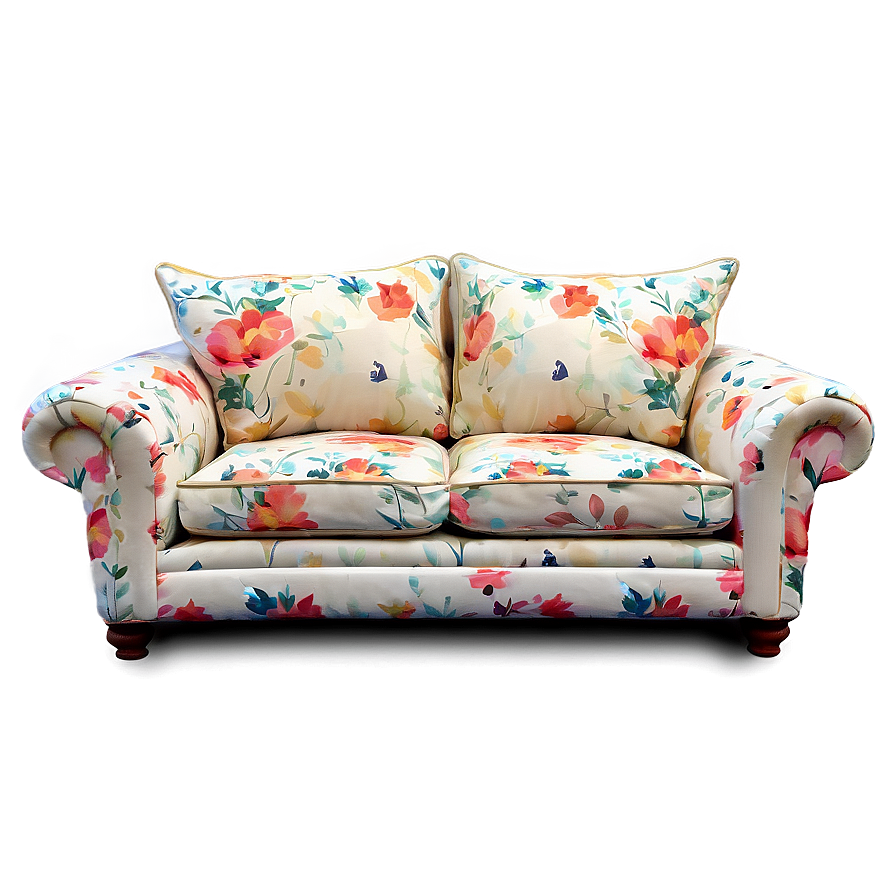 Floral Patterned Sofa Png 84