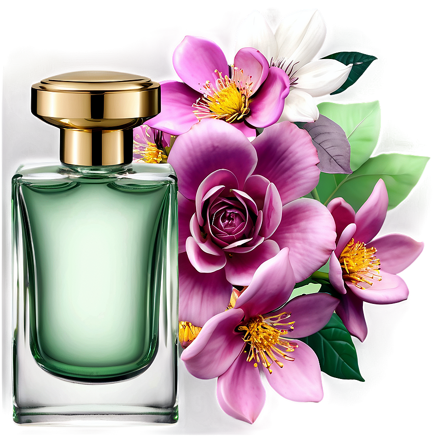 Floral Perfume Bottle Png 18