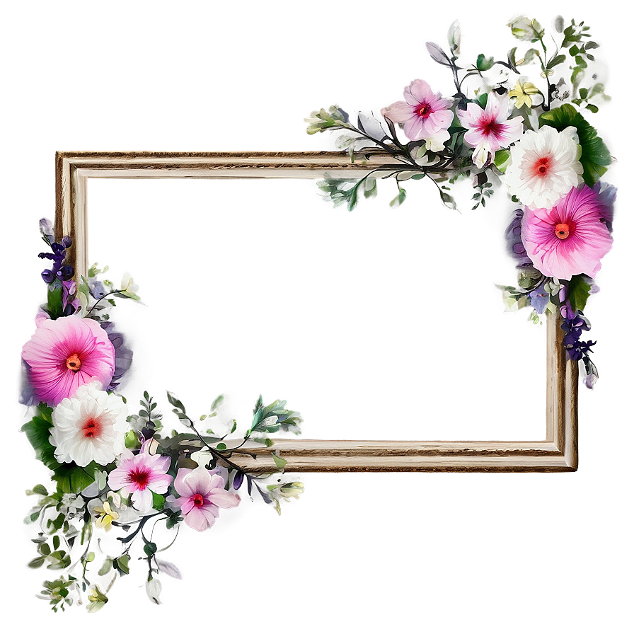 Floral Photo Border Png 06262024