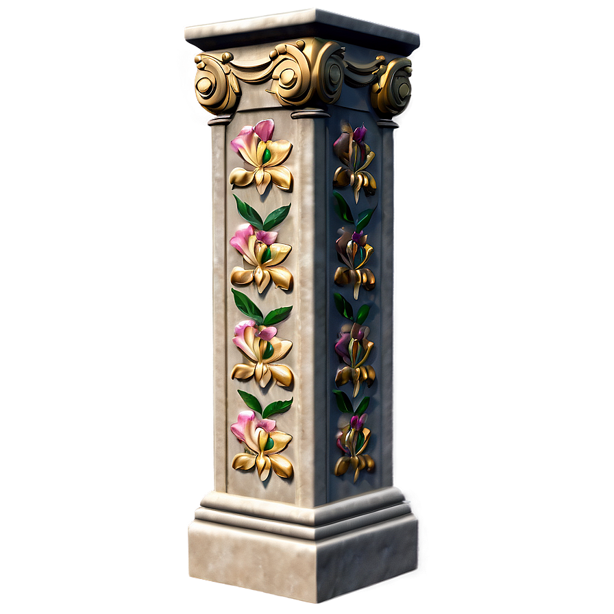 Floral Pillar Png Kco