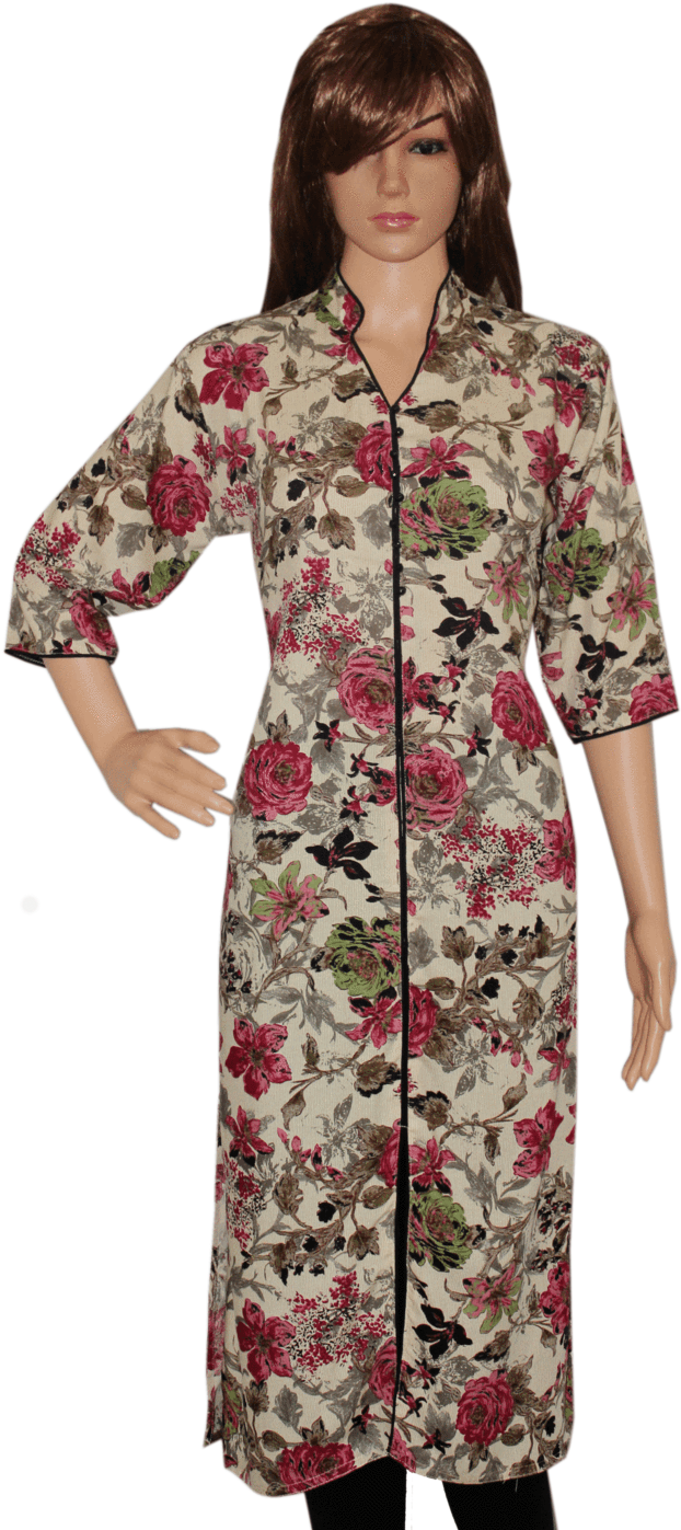 Floral Print Kurtion Mannequin