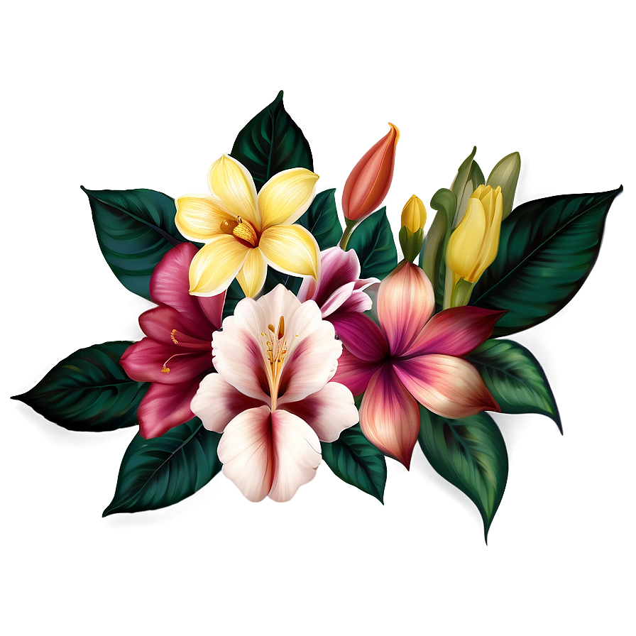 Floral Print Png Yaf