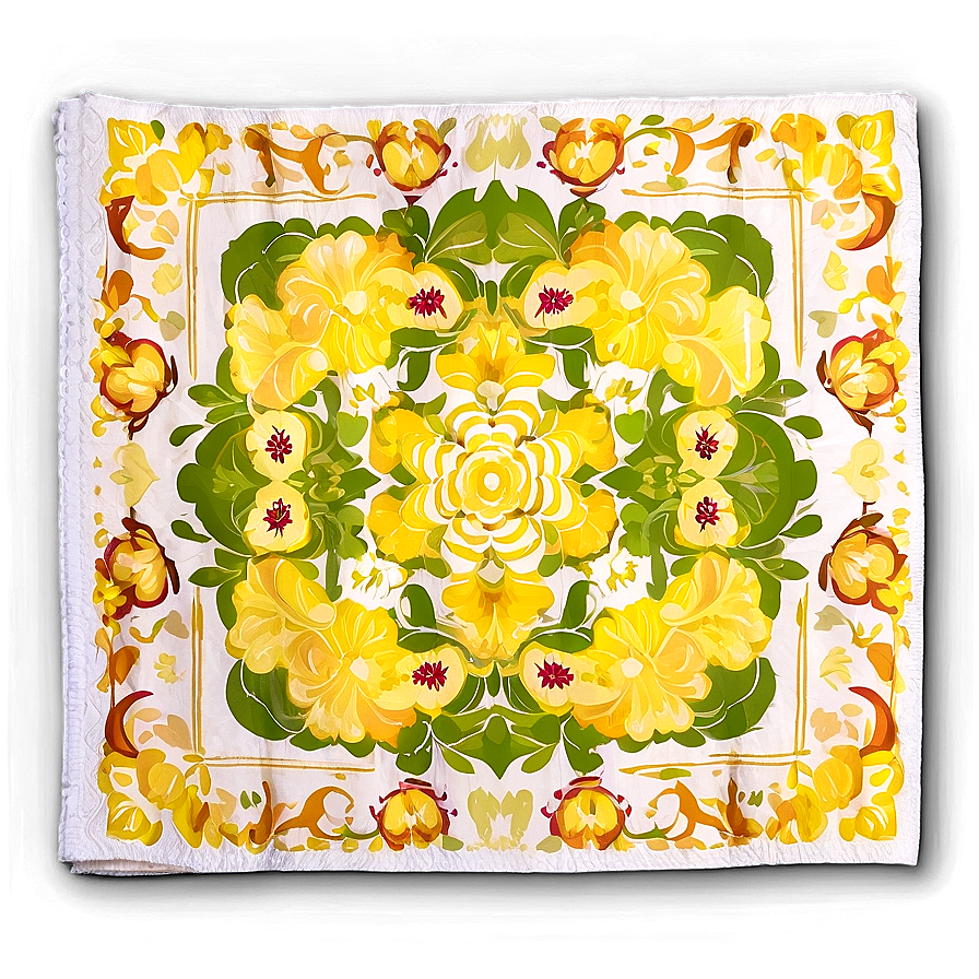 Floral Printed Napkin Png 31