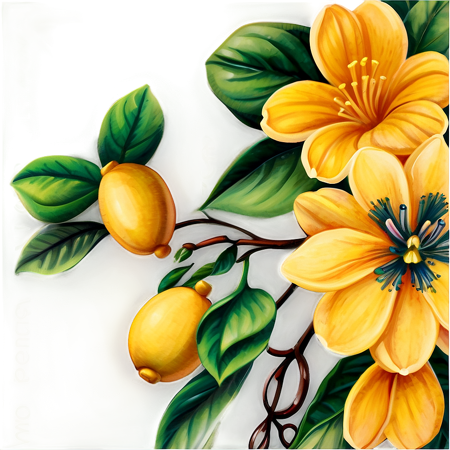 Floral Quince Pattern Png 67