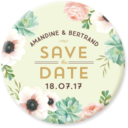 Floral Savethe Date Announcement PNG with transparent background