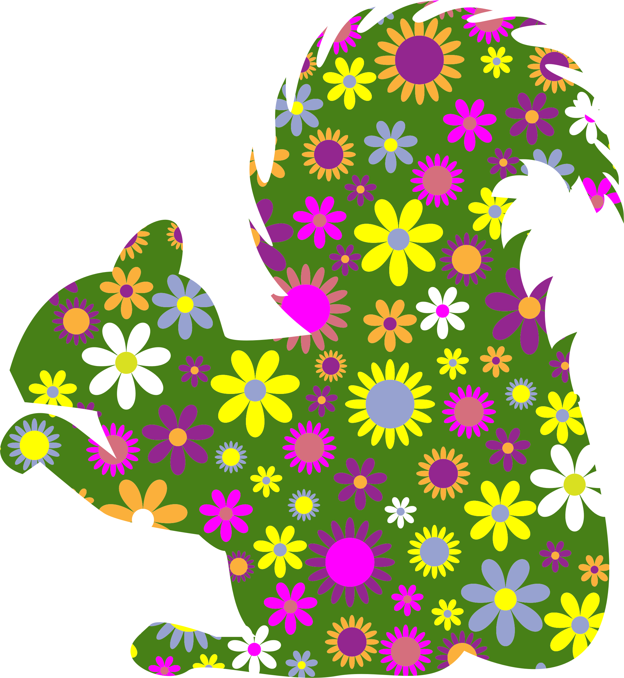 Floral Silhouette Squirrel.png