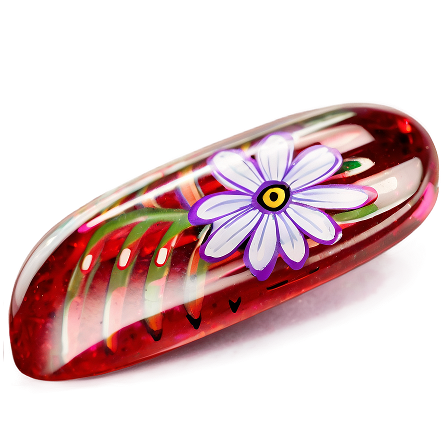 Floral Single Acrylic Nail Png Soh4