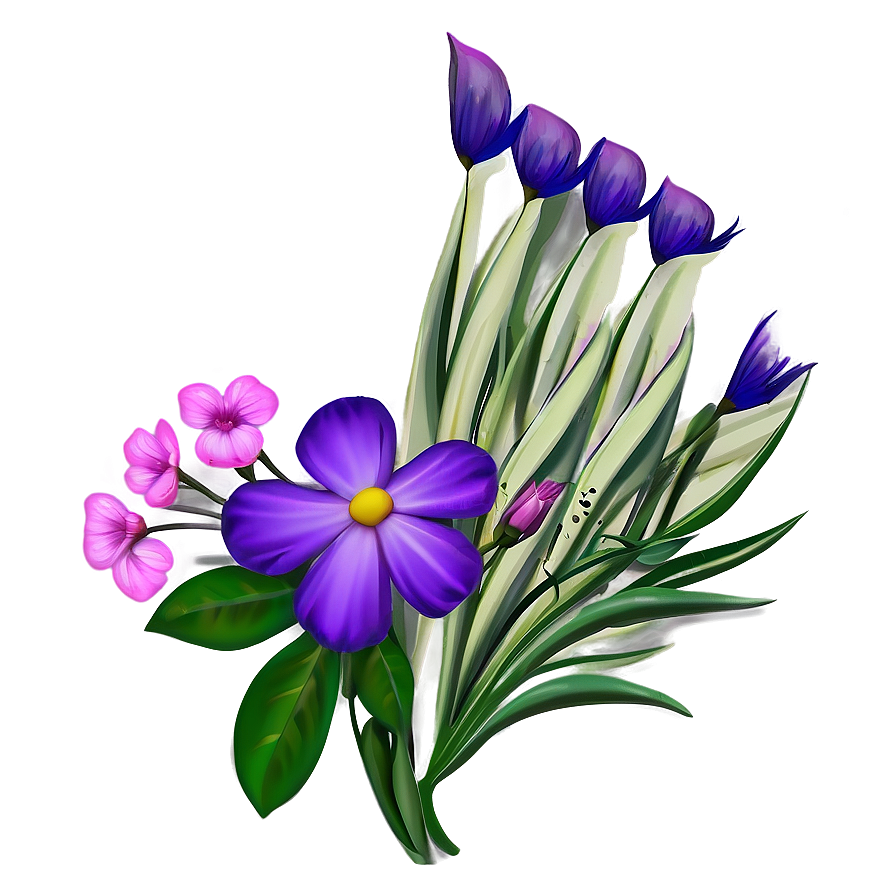 Floral Sketch Illustration Png Hsd