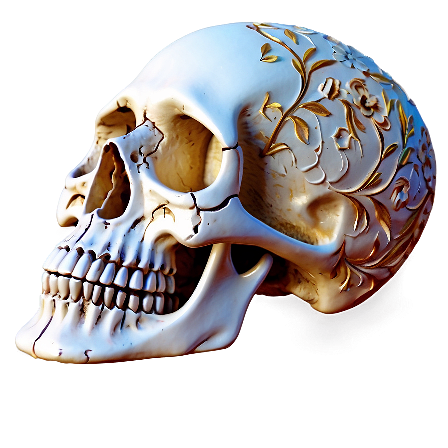 Floral Skull Decoration Png D