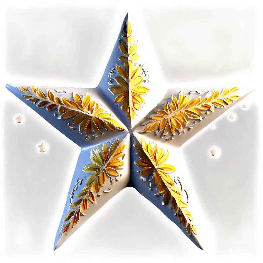 Floral Star Pattern Png 12