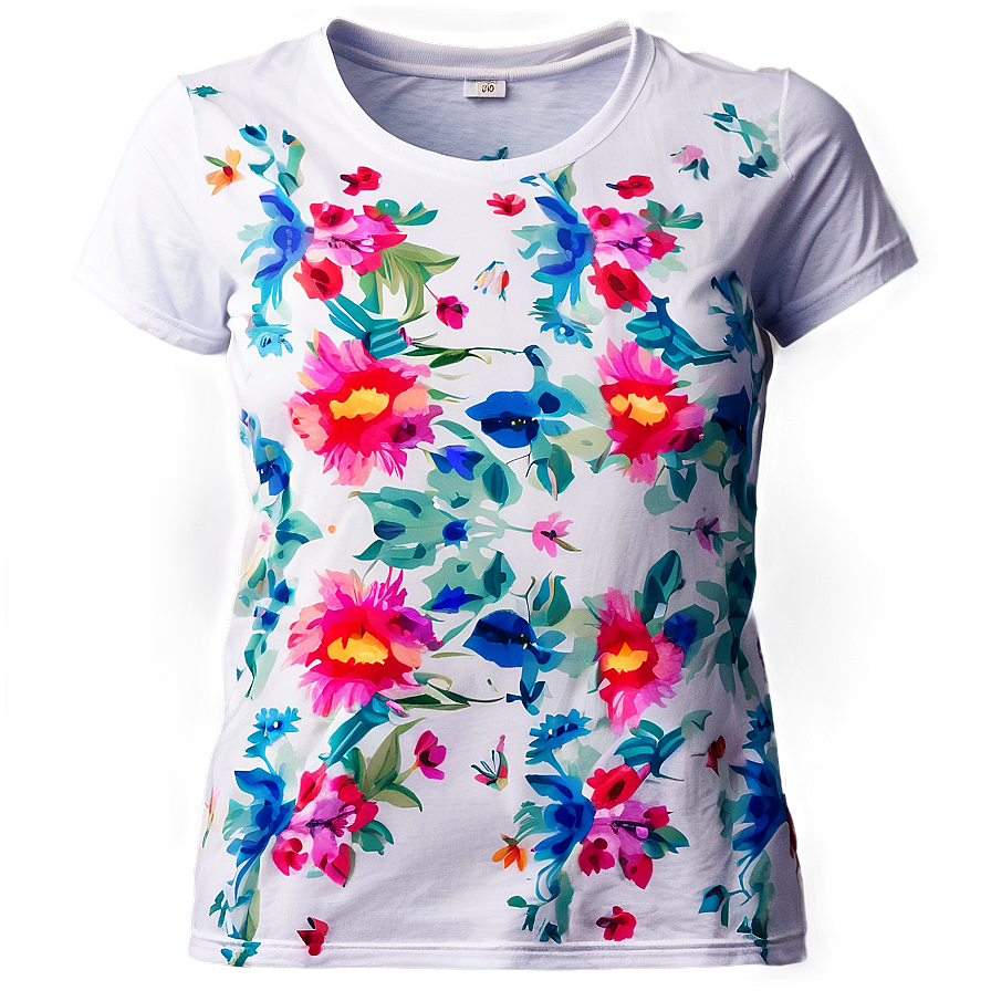 Floral T-shirt Print Design Png 06282024