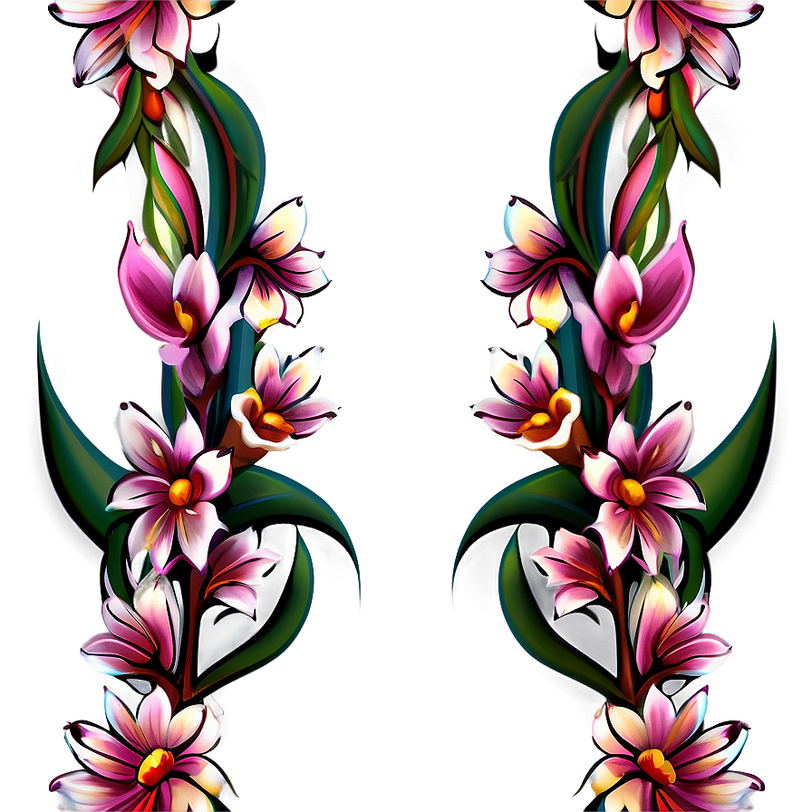 Floral Tattoo Pattern Png 34