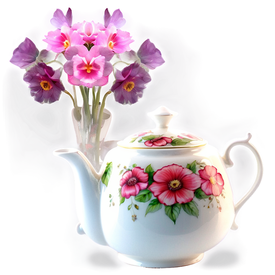 Floral Tea Composition Png 05242024