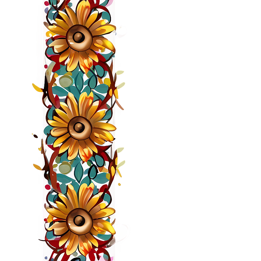 Floral Thanksgiving Border Png 71