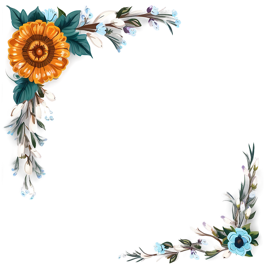 Floral Thanksgiving Border Png 88