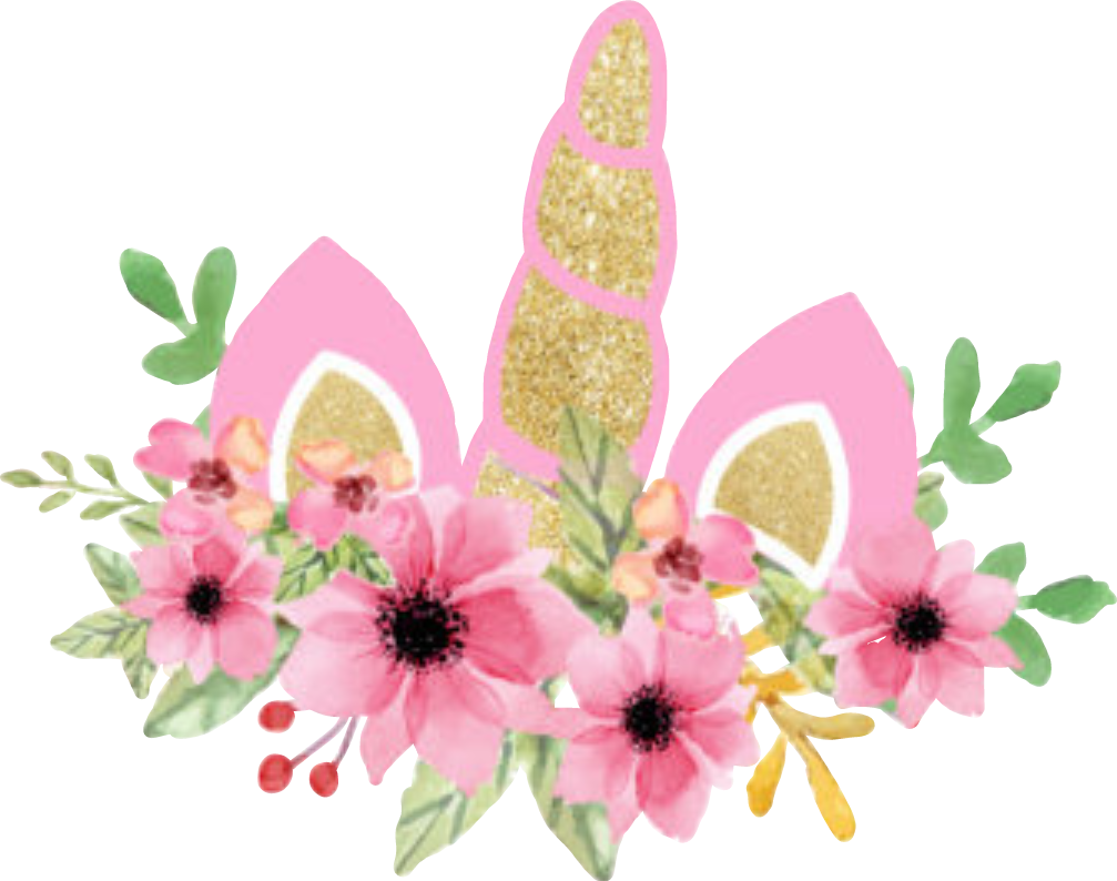 Floral Unicorn Horn Decoration.png