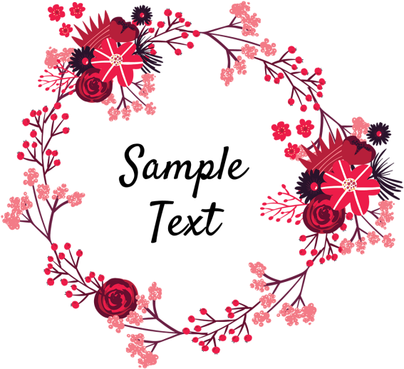 Floral_ Vector_ Wreath_with_ Sample_ Text